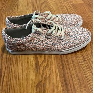 Vans lace up sneakers with floral print